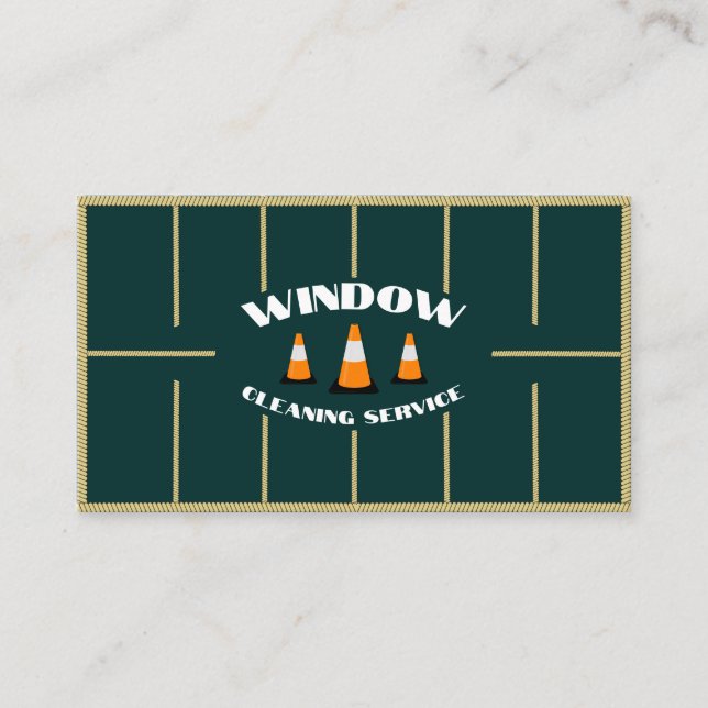 Tarjeta De Visita Limpieza de ventanas Lavado de servicios comercial (Anverso)