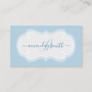 Tarjeta De Visita Limpieza del hogar de guardería Monograma Baby Si