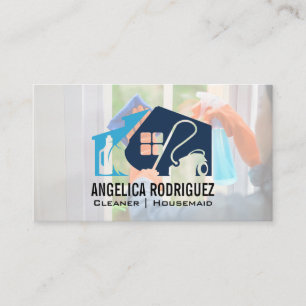 Tarjeta De Visita Limpieza del hogar   Limpiadora de ventanas