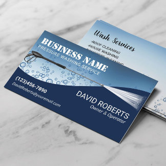 Tarjeta De Visita Limpieza del lavado de presión de las gotas de agu