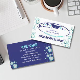 Tarjeta De Visita Limpieza del lavado de presión de las gotas de agu