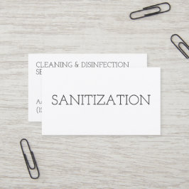 Tarjeta De Visita Limpieza Desinfección de la anitización Mínima