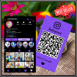Tarjeta De Visita Limpieza doméstica en Instagram Purple | Mantenimi