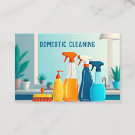 Tarjeta De Visita Limpieza doméstica escaneable