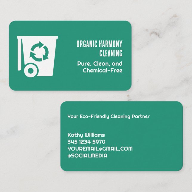 Tarjeta De Visita Limpieza ecológica (Anverso / Reverso)