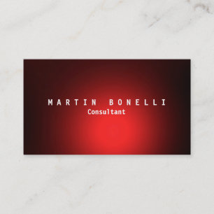 Tarjeta De Visita Limpieza elegante de la plancha roja