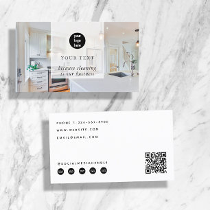 Tarjeta De Visita Limpieza Foto comercial Medios sociales Logo de có