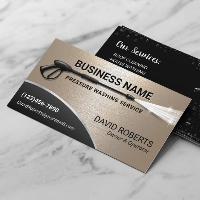 Tarjeta De Visita Limpieza Metalizado de la arandela de presión con  (Subido por el creador)