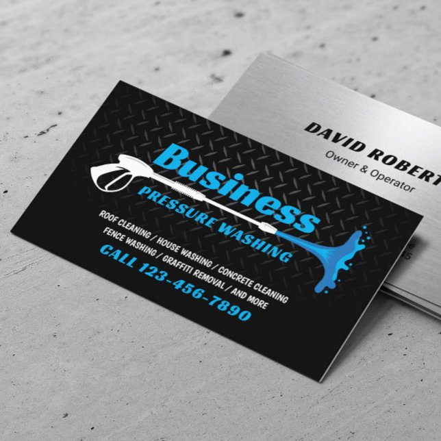 Tarjeta De Visita Limpieza Metalizado profesional de lavado a presió (Subido por el creador)