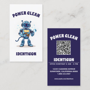 Tarjeta De Visita Limpieza potente con código QR
