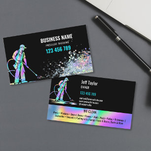 Tarjeta De Visita Limpieza profesional a presión de cubierta de tech