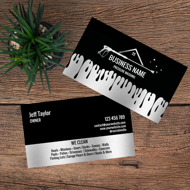 Tarjeta De Visita Limpieza profesional a presión Limpieza de poder T (Subido por el creador)