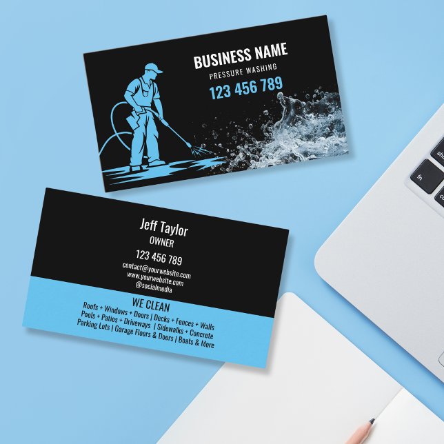 Tarjeta De Visita Limpieza profesional a presión Limpieza de poder T (Subido por el creador)