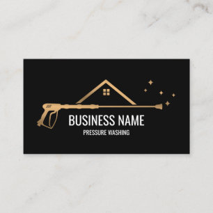 Tarjeta De Visita Limpieza profesional a presión Potencia Masculino
