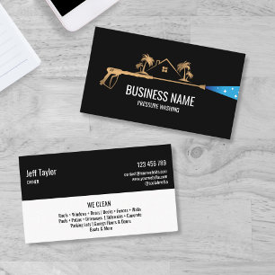 Tarjeta De Visita Limpieza profesional a presión Potencia Masculino