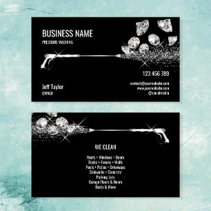Tarjeta De Visita Limpieza profesional con hidrolimpiadora Negocio d