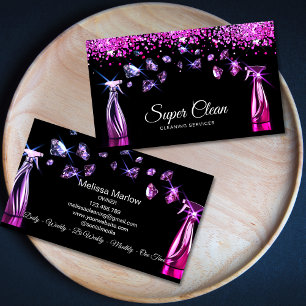 Tarjeta De Visita Limpieza Profesional de Hogares Servicio de Limpie