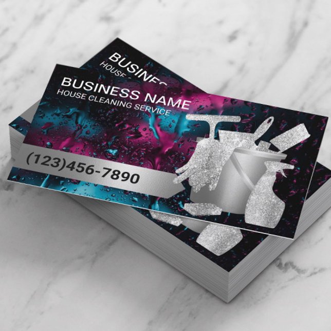 Tarjeta De Visita Limpieza profesional de la casa Ventana lluviosa m (Subido por el creador)