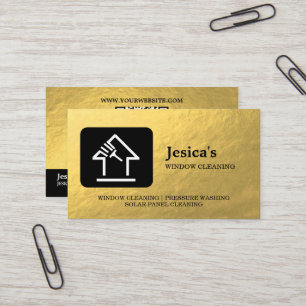 Tarjeta De Visita Limpieza Profesional de Ventanas con Código QR de 