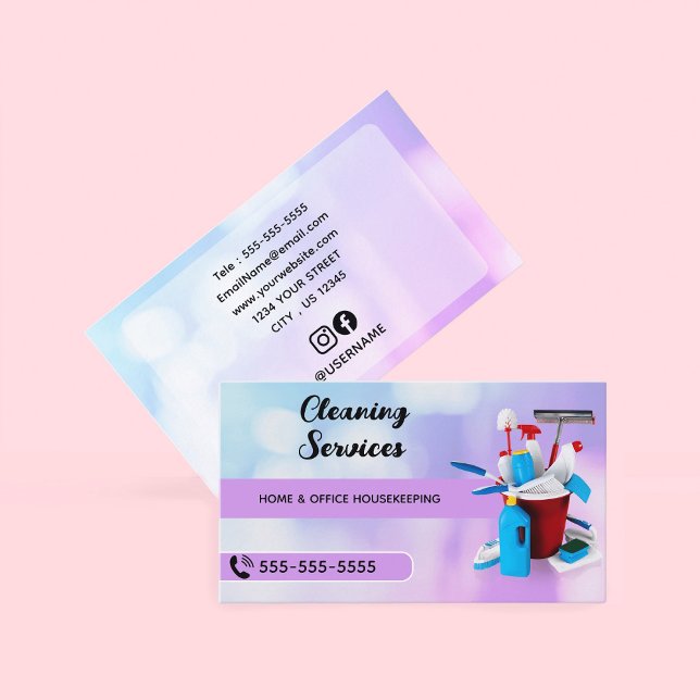 Tarjeta De Visita Limpieza profesional de viviendas y servicios de a (Elevate your cleaning brand with our professionally designed business cards)
