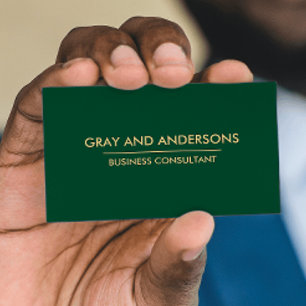 TARJETA DE VISITA LIMPIEZA PROFESIONAL MÍNIMA SIMPLE DE ORO VERDE