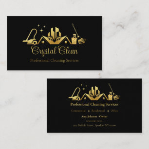 Tarjeta De Visita Limpieza Profesional Minimalista y Moderna