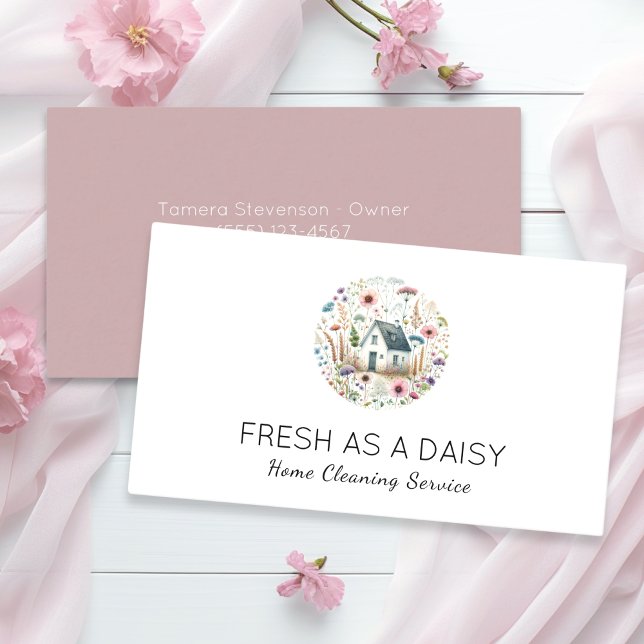 Tarjeta De Visita Limpieza Servicio de limpieza Moderno (Subido por el creador)