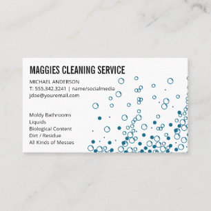 Tarjeta De Visita Limpieza   Servicios de limpieza de casas   Soap B