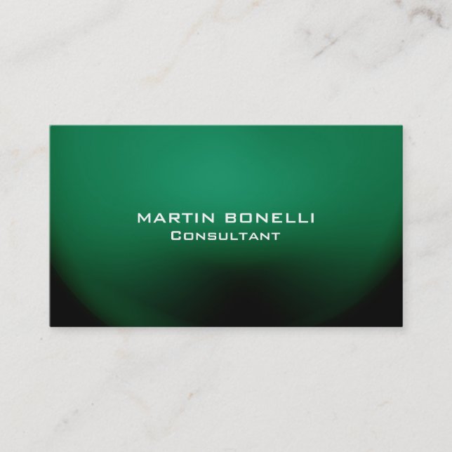 Tarjeta De Visita Limpieza sin relieve especial verde (Anverso)