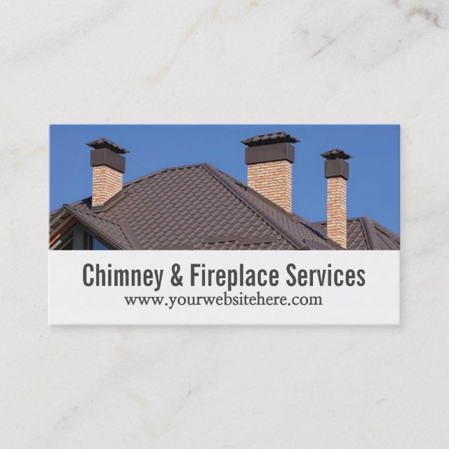 Tarjeta De Visita Limpieza y reparación de chimenea de barrido de ch (Anverso)