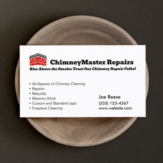 Tarjeta De Visita Limpieza y reparación de chimeneas (Subido por el creador)