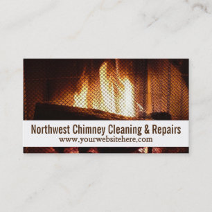 Tarjeta De Visita Limpieza y reparaciones modernas de barrido de chi