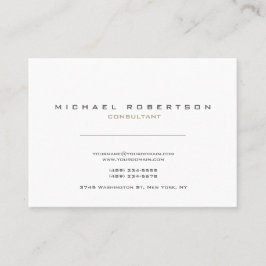 Tarjeta De Visita Limpio blanco moderno y exclusivo