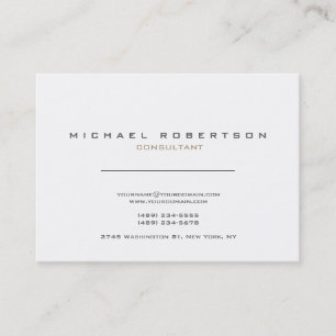 Tarjeta De Visita Limpio blanco moderno y exclusivo