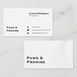 Tarjeta De Visita Limpio Blanco Profesional Personalizable Moderno