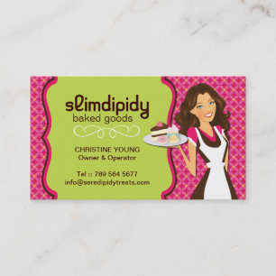 Tarjeta de visita linda, brillante y caprichosa de