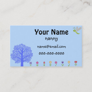 Tarjeta de visita linda de la niñera