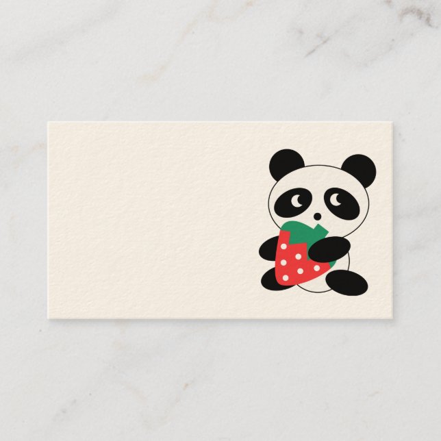 Tarjeta de visita linda de la panda (Anverso)
