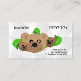 Tarjeta de visita linda de mamá Cubs del oso de