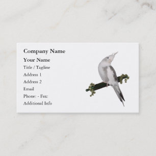 Tarjeta de visita linda del Cockatiel