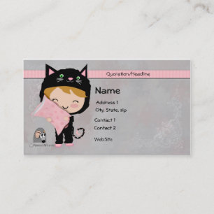 Tarjeta de visita linda del gato