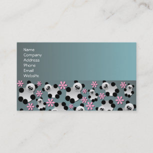 Tarjeta de visita linda del modelo de la panda y