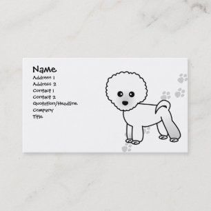 Tarjeta de visita linda del perro de Bichon Frise