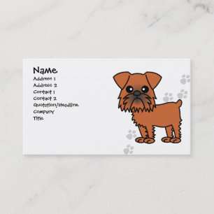 Tarjeta de visita linda del perro de Bruselas