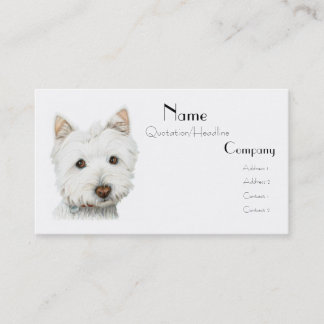 Tarjeta de visita linda del perro de Westie