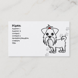Tarjeta de visita linda del perro maltés