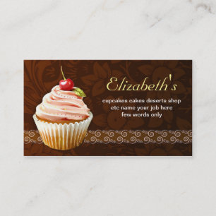 tarjeta de visita linda dulce de la magdalena de