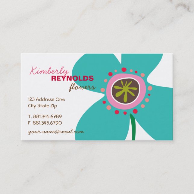 Tarjeta De Visita Lindo caprichoso de las margaritas del verano de (Anverso)