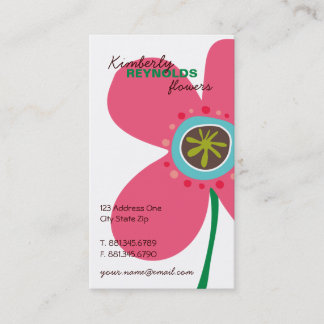 Tarjeta De Visita Lindo caprichoso de las margaritas del verano de