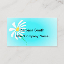 Tarjeta De Visita lindo margarita turquesa y personalizado blanco do